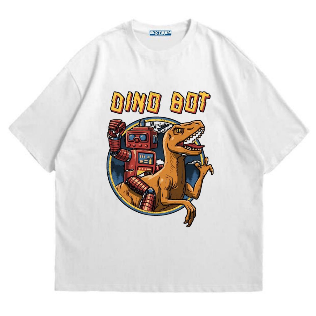 T-SHIRT | DINO BOT | Oversized | Cotton Combed 24s