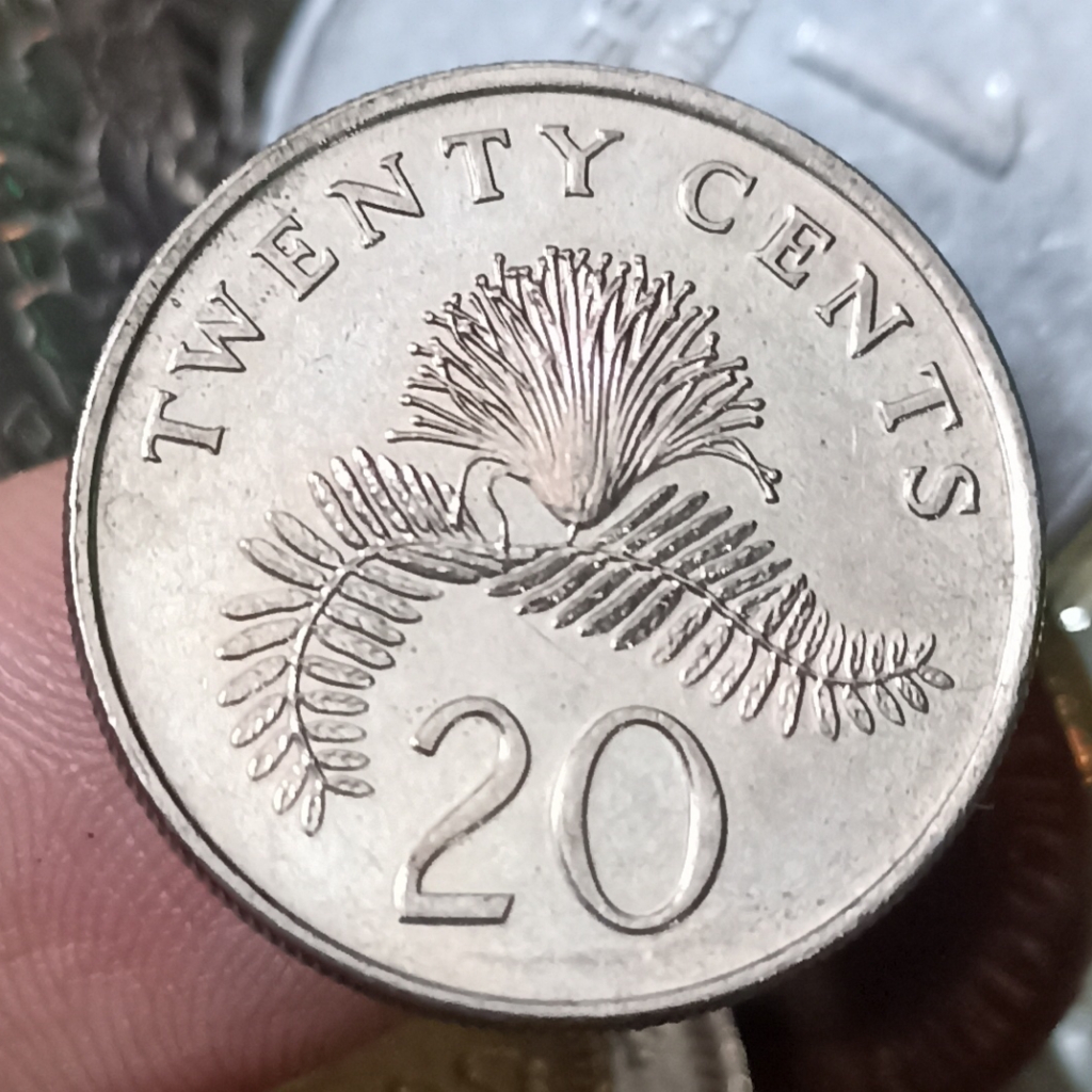 Koin Kuno  Singapura 20 Cents