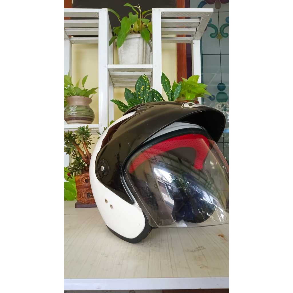 Helm Ink CX 390 Klasik /Malangan /Batman White Original Rekondisi Pilihan 1