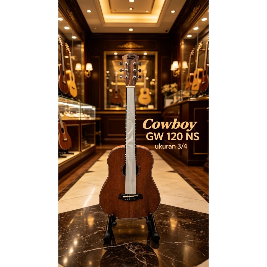 gitar Cowboy original ukuran 3/4 tipe GW 120 NS