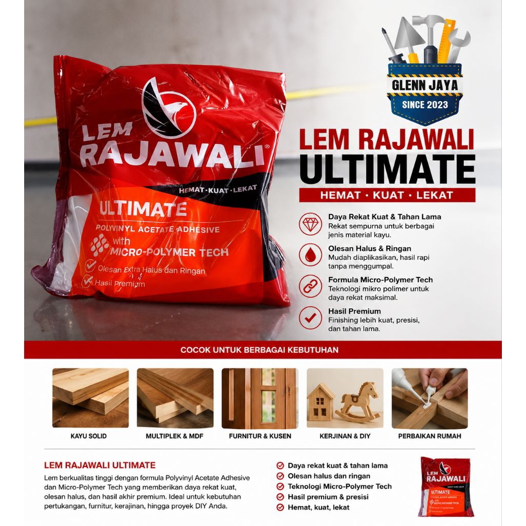 LEM RAJAWALI PUTIH / LEM KAYU / LEM PLAMIR