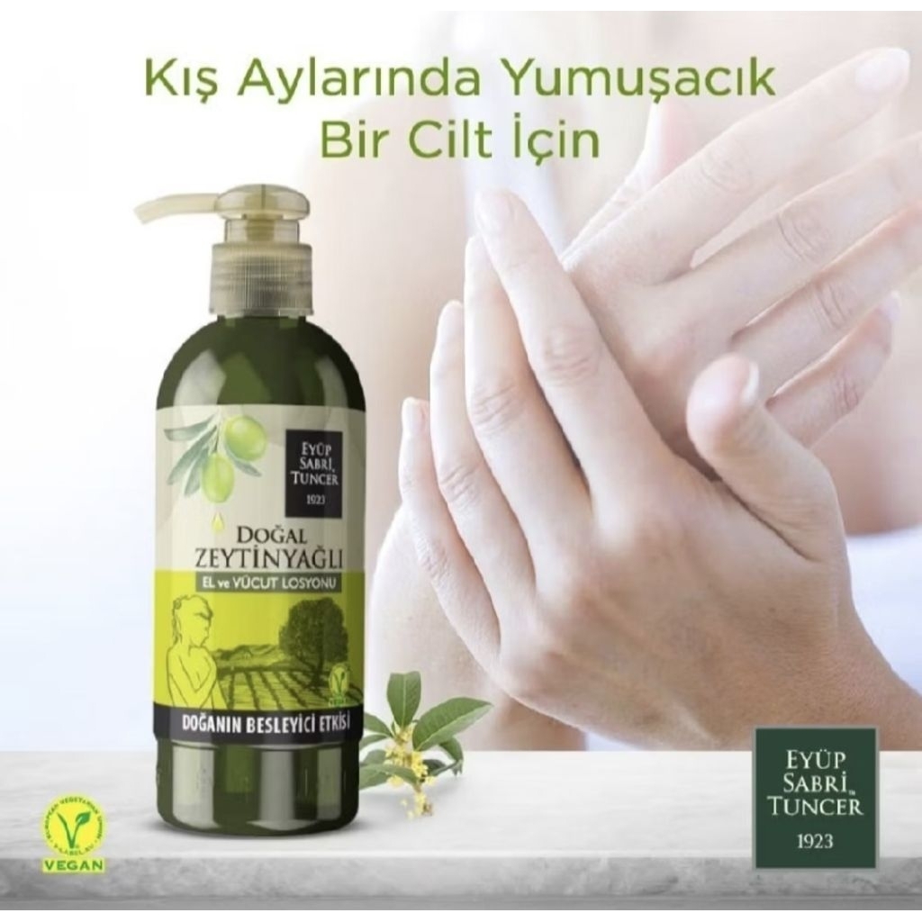 EYUP HANDBODY READY STOCK Eyup Sabri Tuncer Natural Olive Oil Hand & Body Lotion – 300 ml