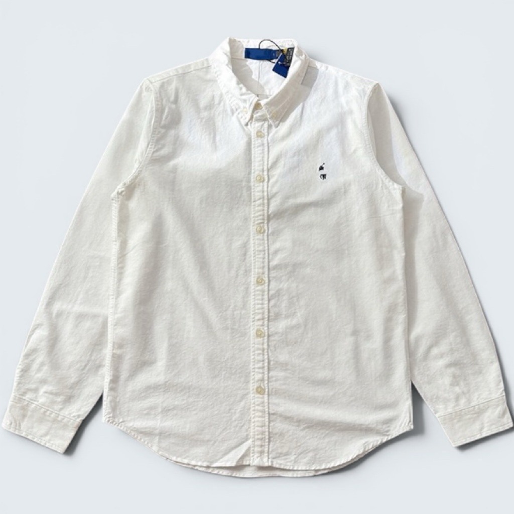 Kemeja POLO's Pria Lengan Panjang Polos Cotton Twill Sueding Premium Slimfit Terbaru Terlaris