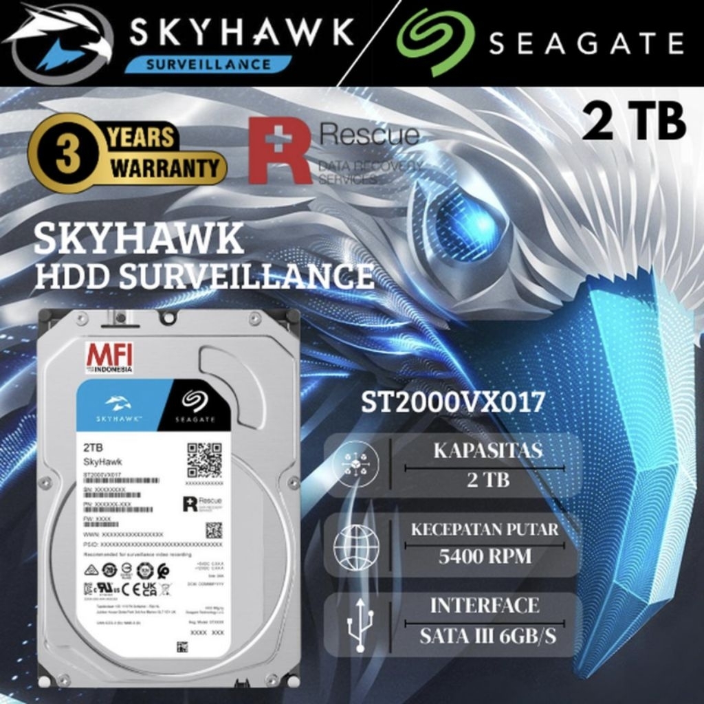 Harddisk Seagate Skyhawk 2TB MFI