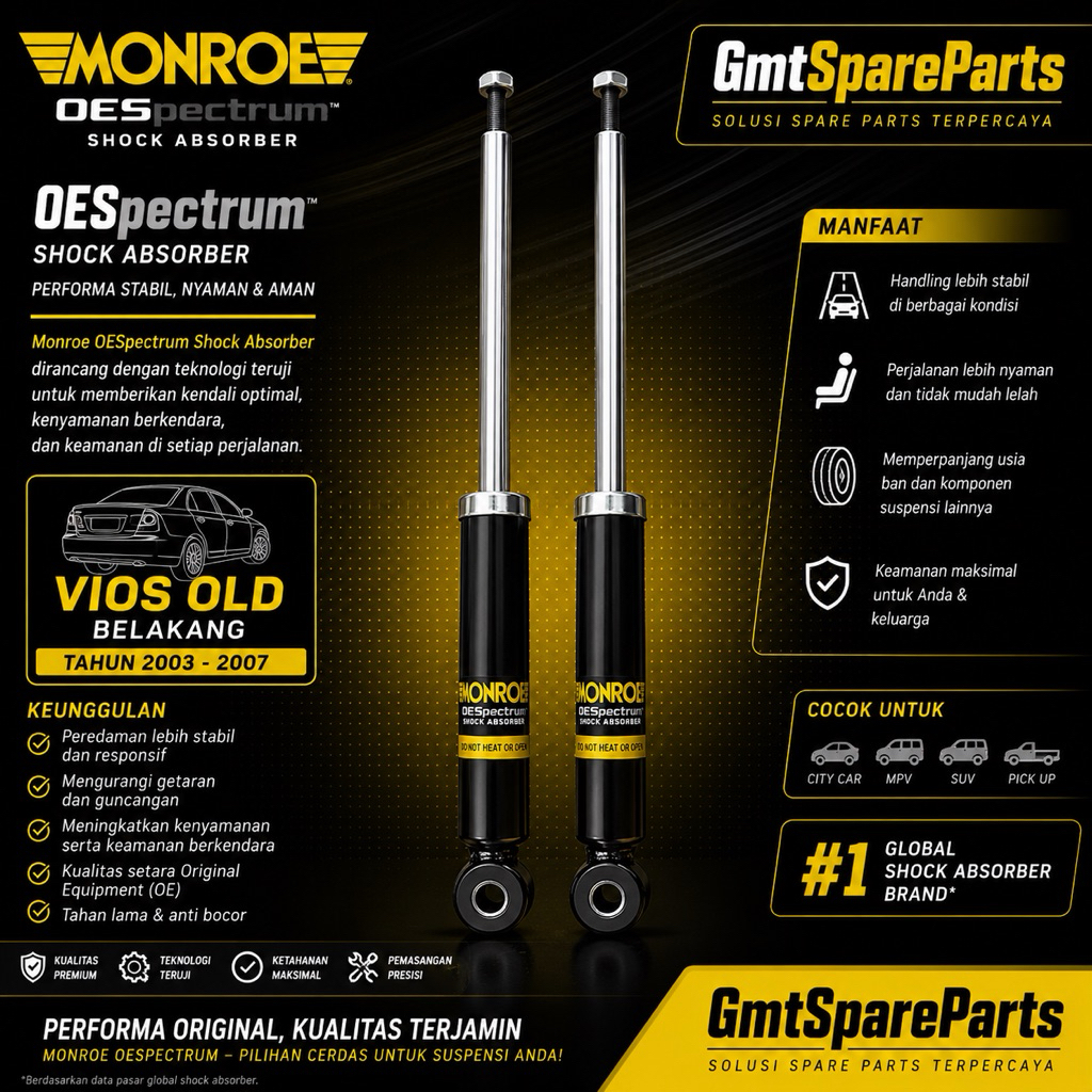 SHOCKBREAKER BELAKANG TOYOTA VIOS OLD MONROE OESPECTRUM ORIGINAL