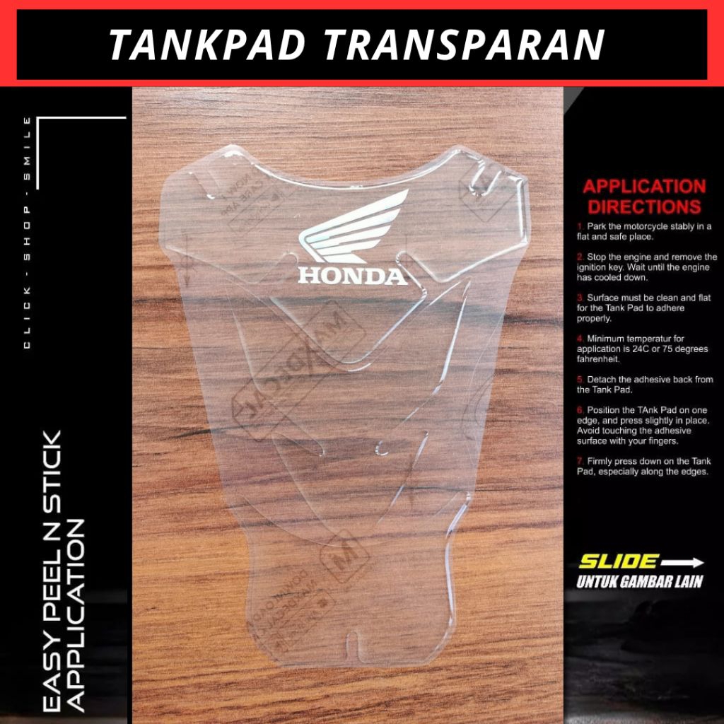 Stiker Timbul Tank pad Transparan Honda CBR 150R/ CB150R / CBR250R