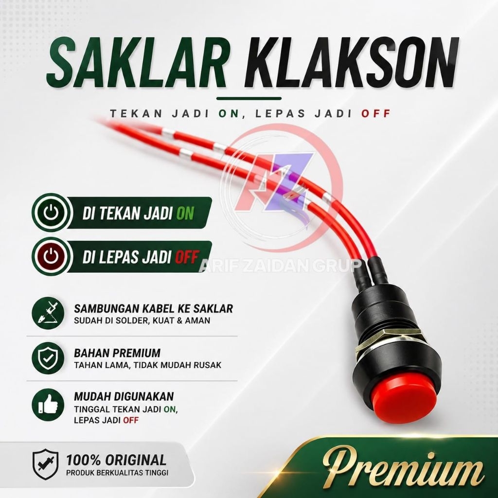 Saklar KLAKSON DiTekan ON di Lepas Off PREMIUM
