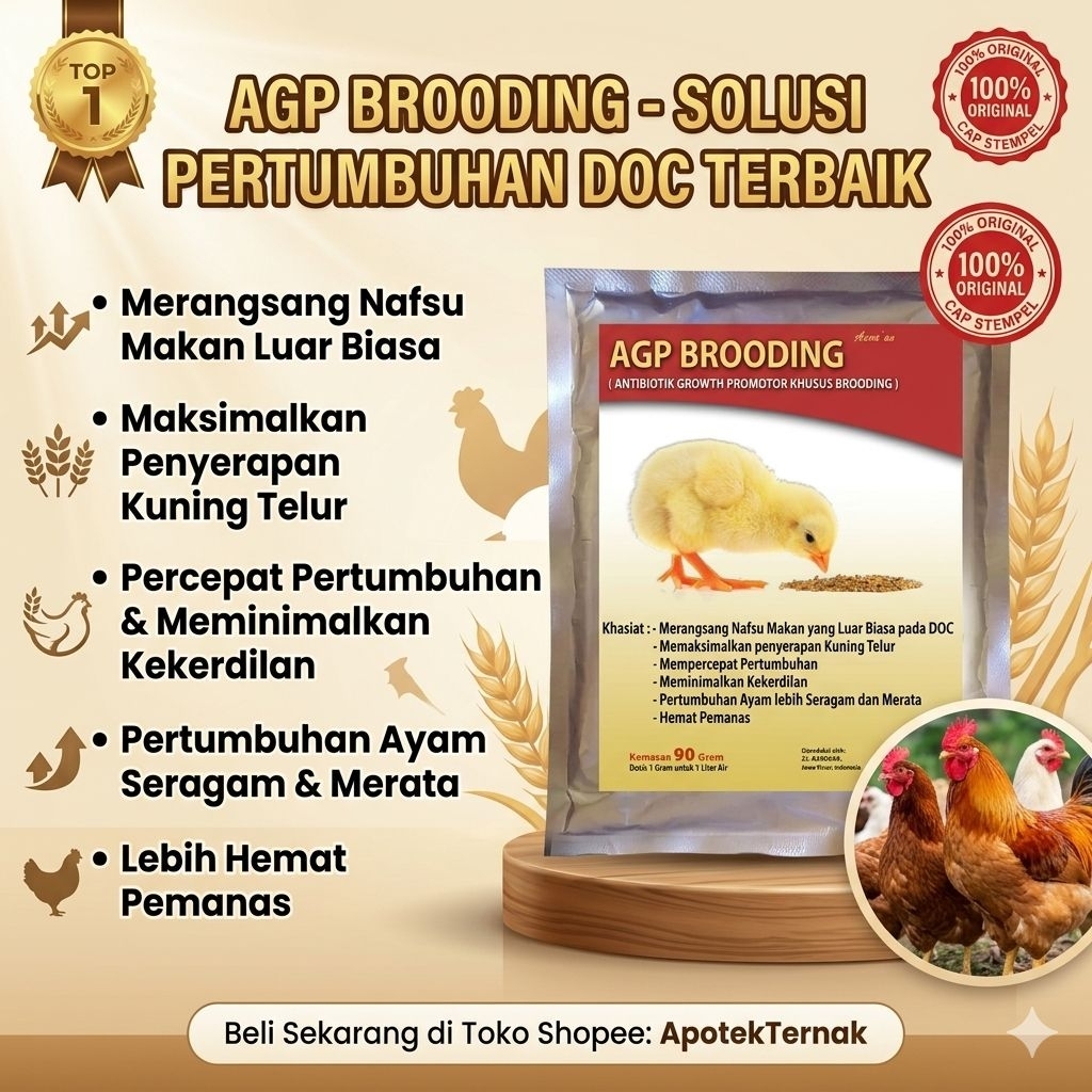 AGP BROODING - VITAMIN BROILER - MASA BRODING - SUPLEMEN AYAM BROILER TERBARU - VITAMIN AYAM BROILER