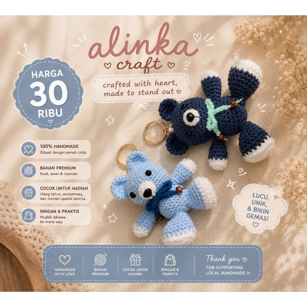 bagcharm teddy bear