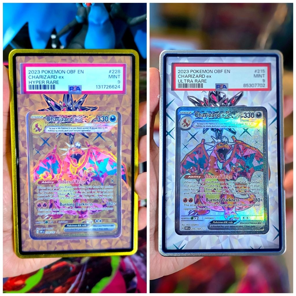 (DISCOUNT BUNDLE) CHARIZARD EX HR & UR (GOLD & SILVER) ENGLISH PSA 9