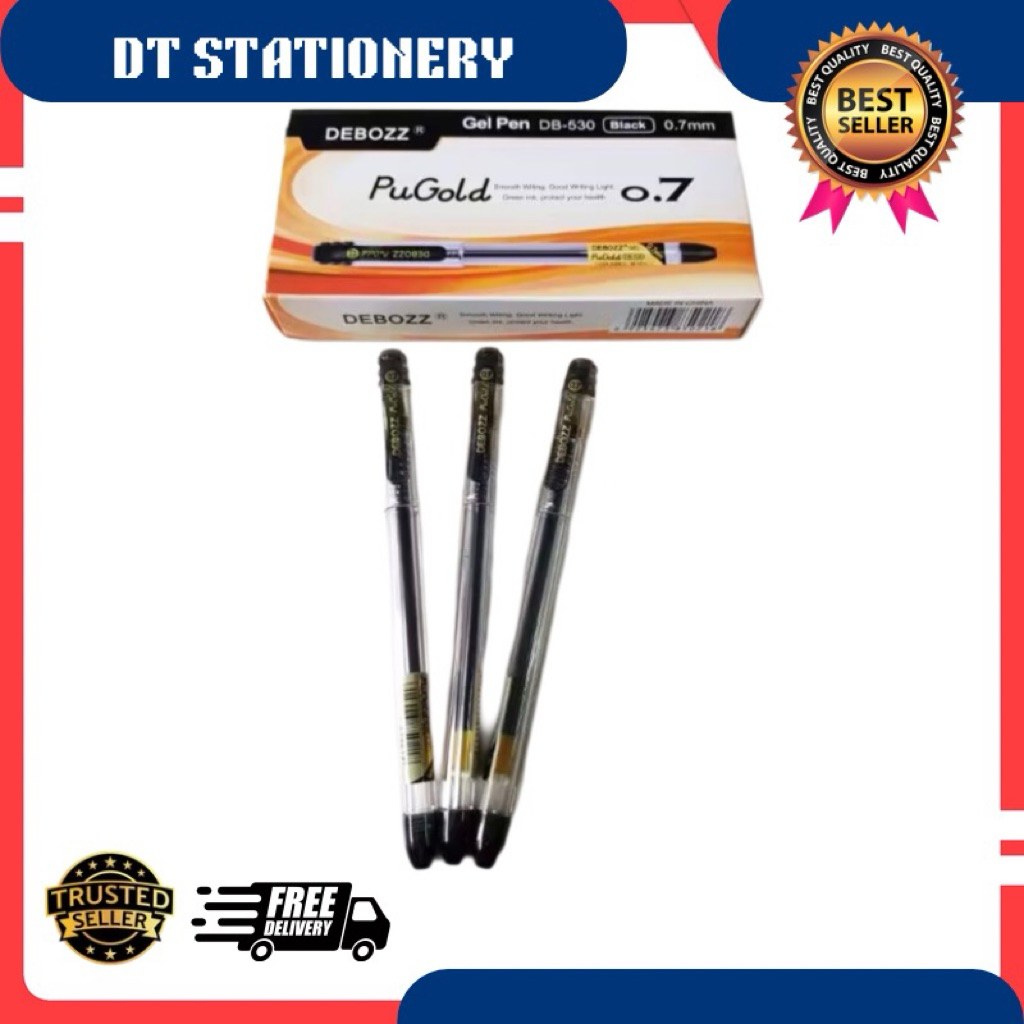 Pulpen/pena gel DEBOZZ DB-530 warna hitam