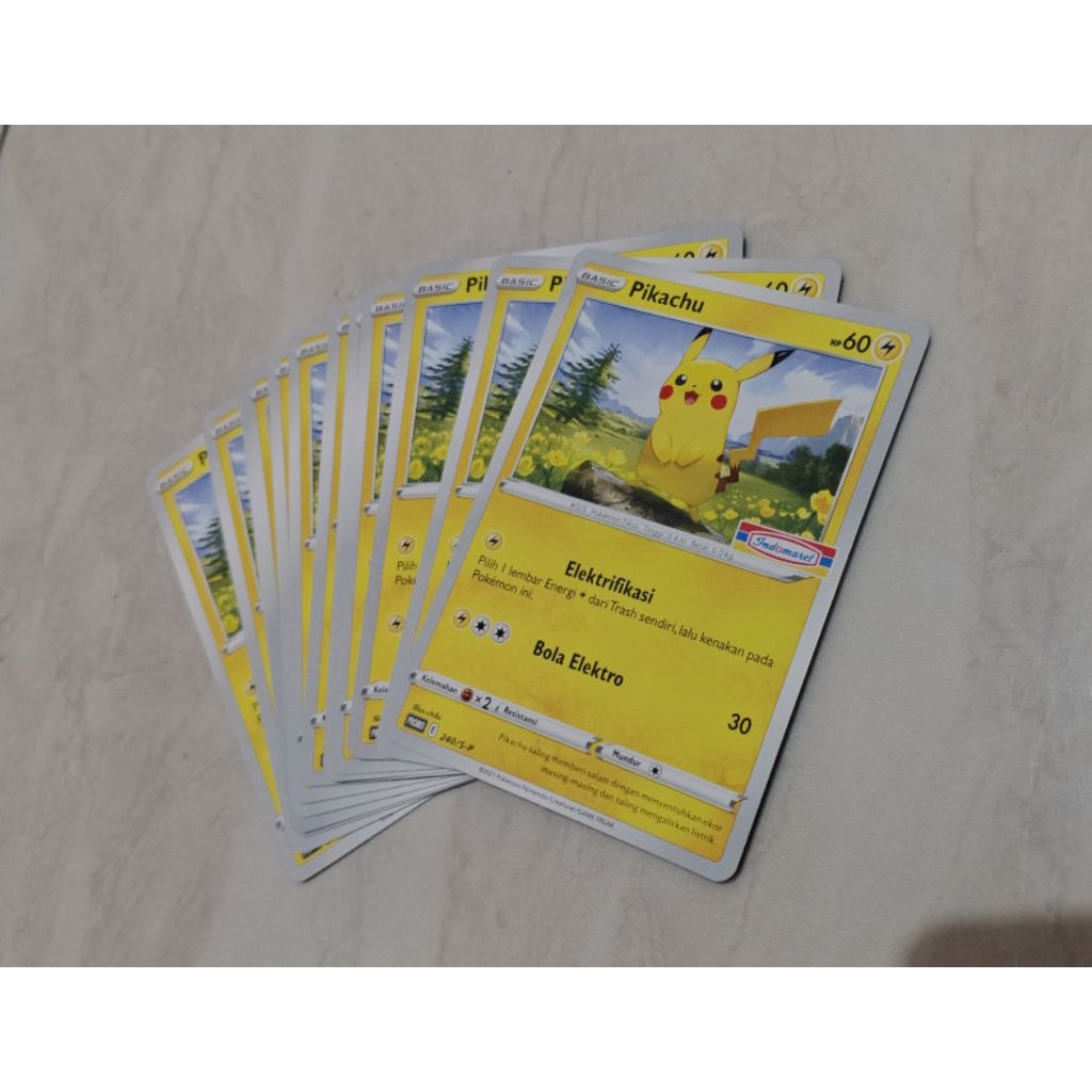 Kartu Pokemon pikachu promo indomaret