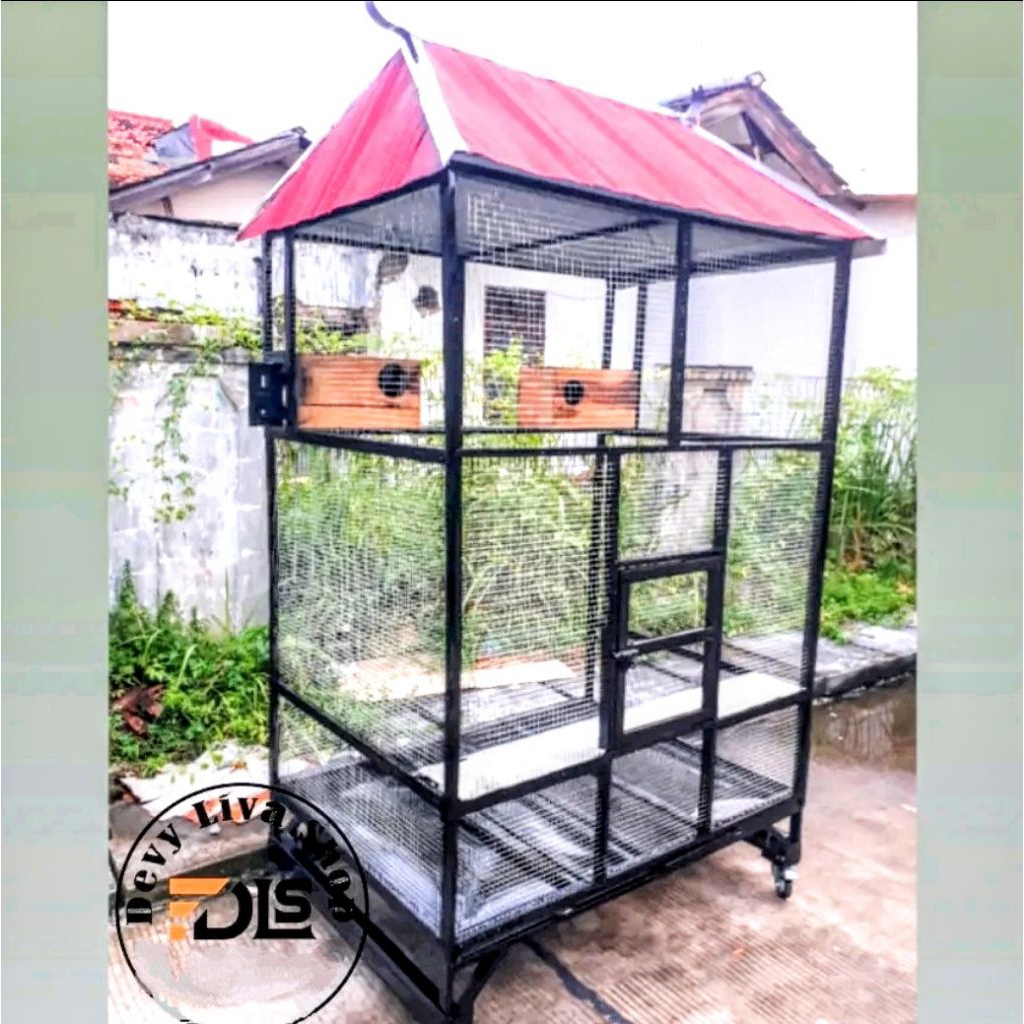 Kandang burung ternak aviary
