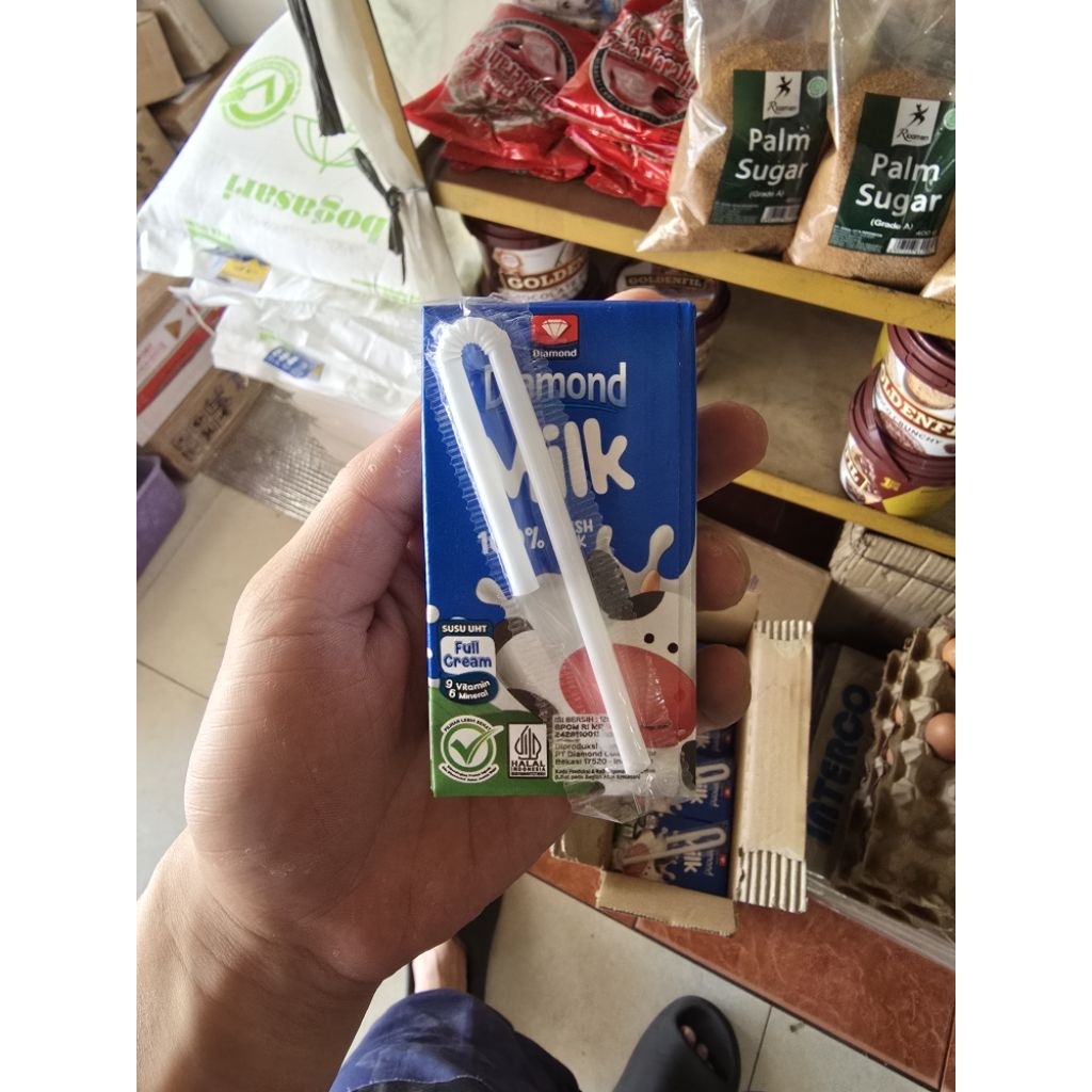susu uht diamond full cream 125ml