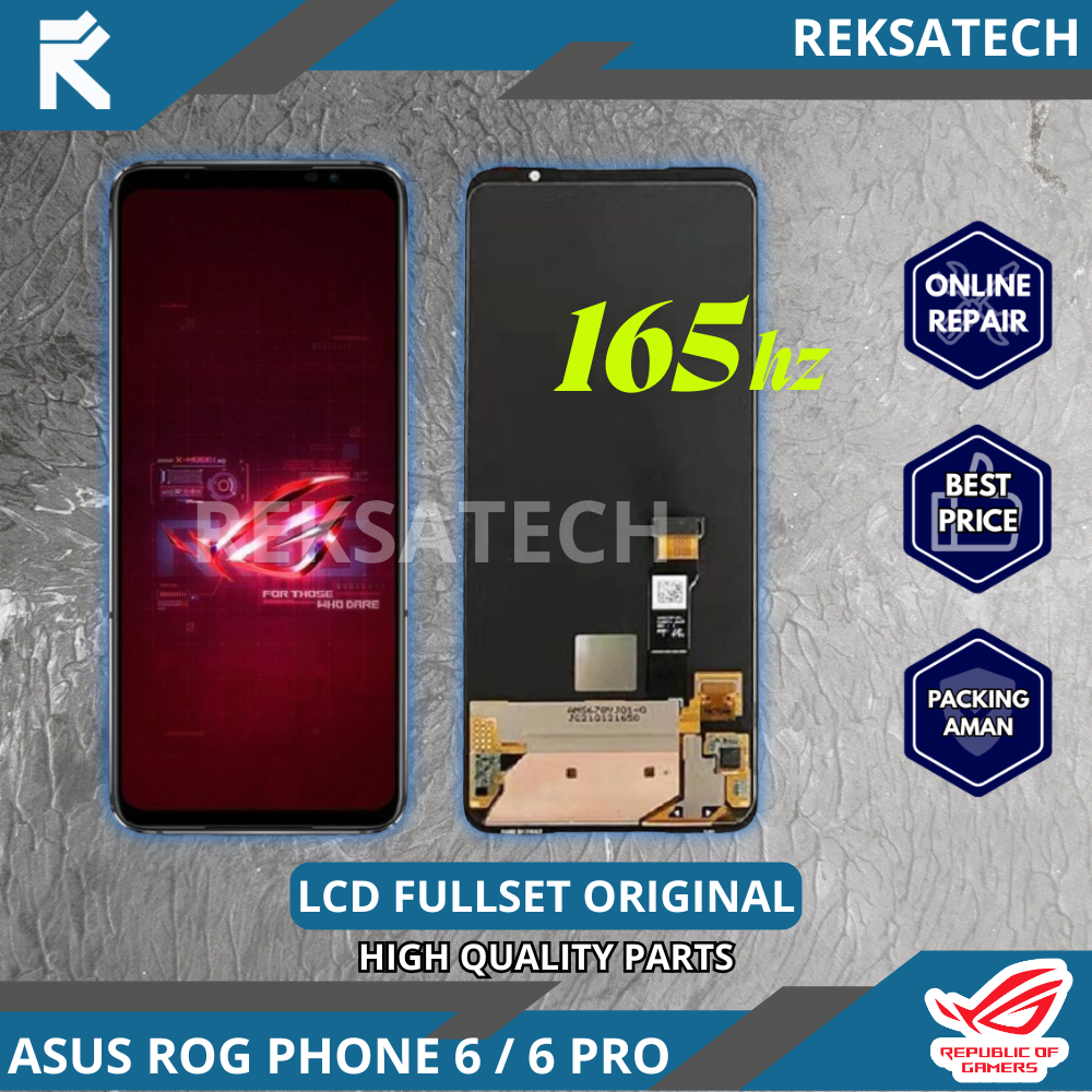 Lcd Asus Rog Phone 6 AI2201 Fullset Frame Original Second Copotan Berkualitas