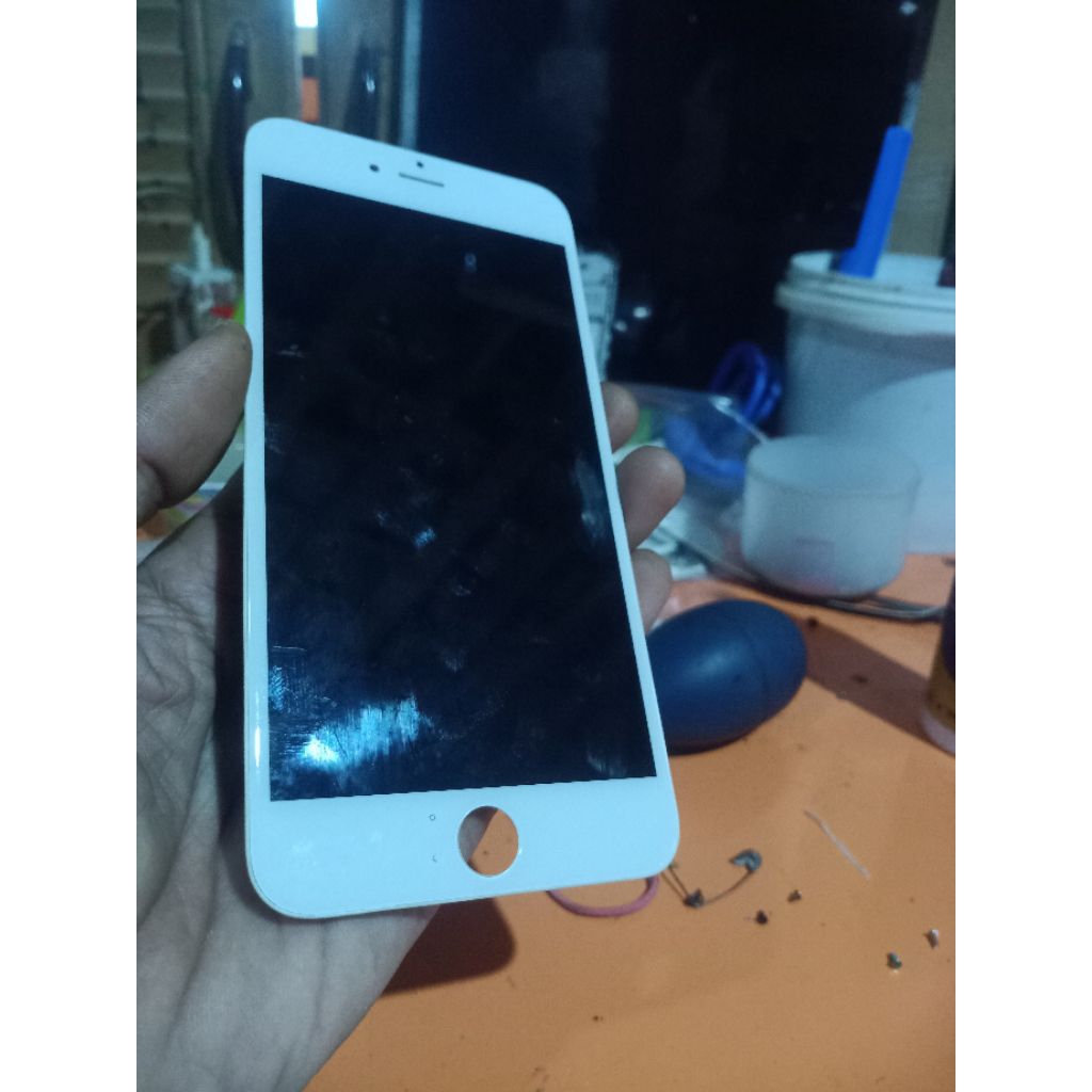 lcd iPhone 6 plus ori copotan mulus minus tompel dikit
