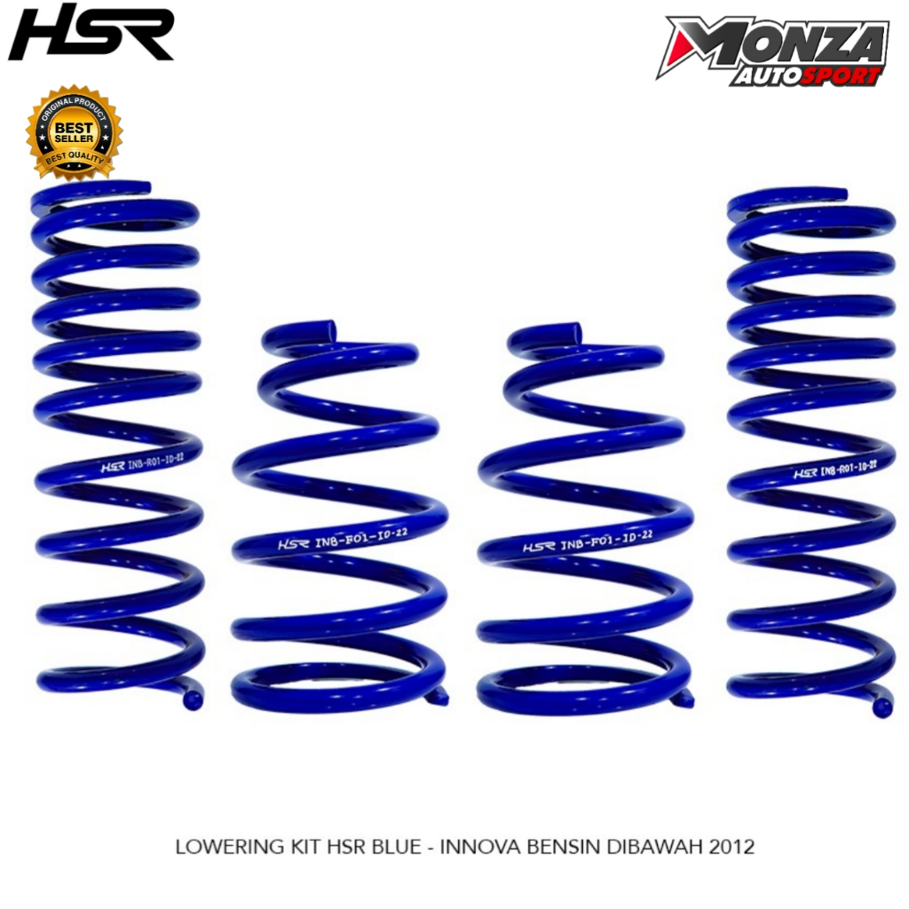 Per Custom/Ceper mobil Innova Lowering Kit Blue/Red Toyota Innova Bensin Dibawah 2012