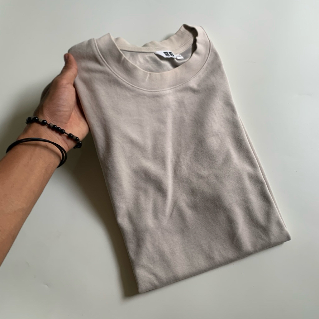 T-shirt Uniqlo airism oversize Cream