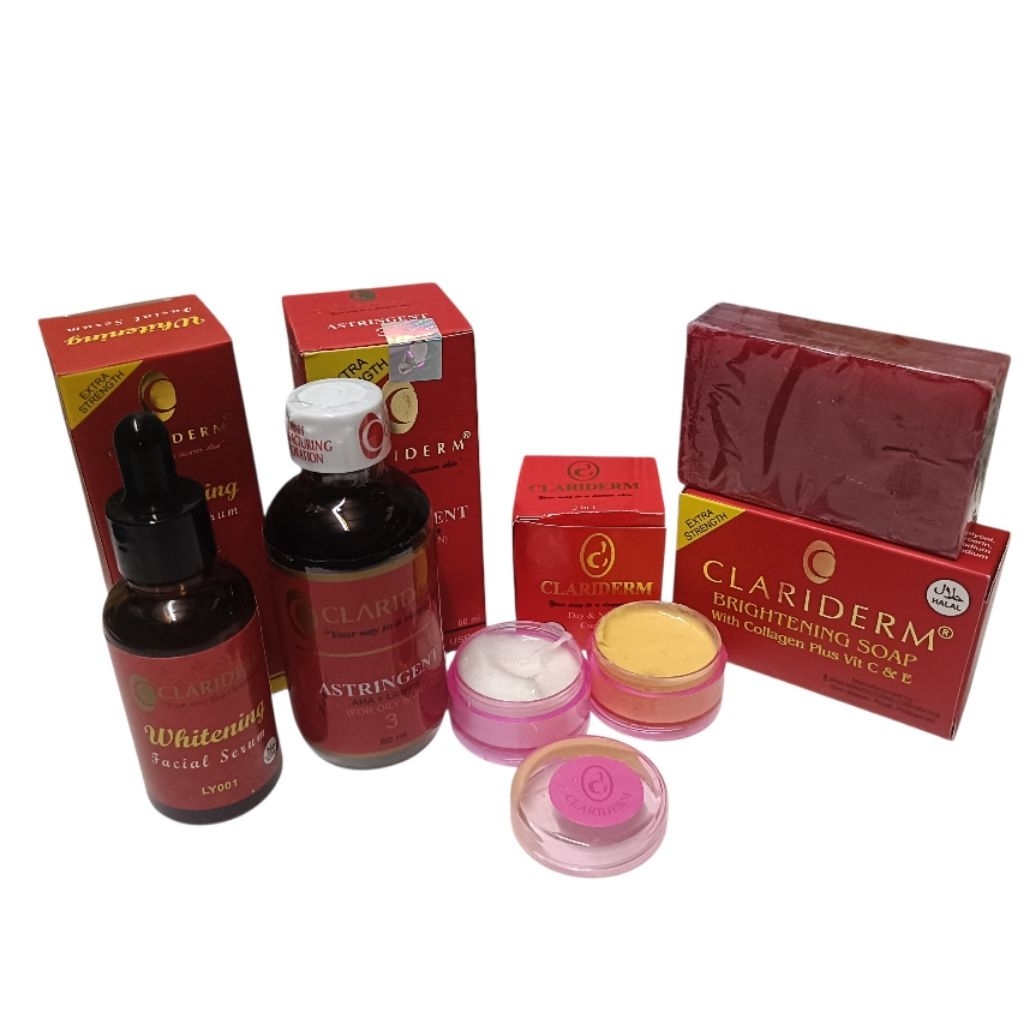 paket 5in1 clariderm susun(cream+serum+toner+sbn B)