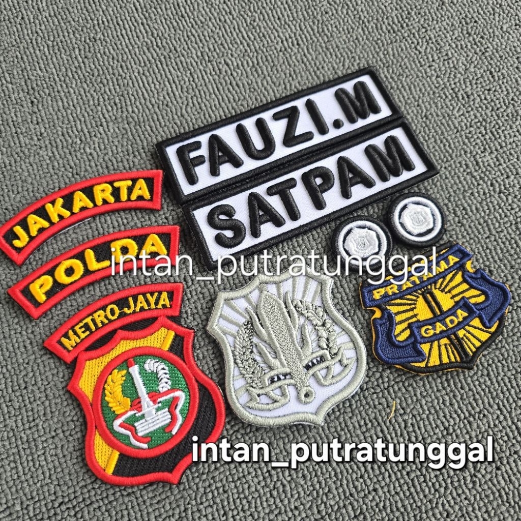 Atribut Satpam Bordir Timbul