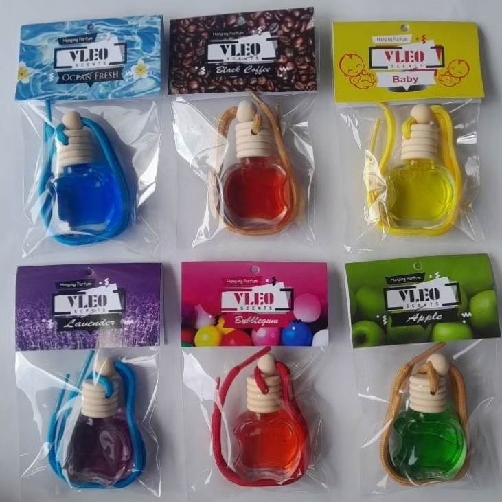 [Minimum Pembelian 10 Pcs]Parfum /Pengharum Mobil dan Ruangan model Gantung Vleo Scents Botol Apel 1