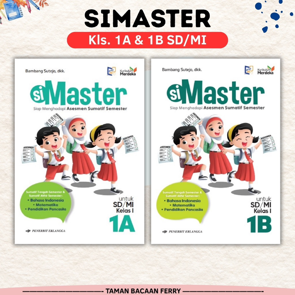 BUKU SIMASTER KELAS 1A 1B SD/MI PENERBIT ERLANGGA