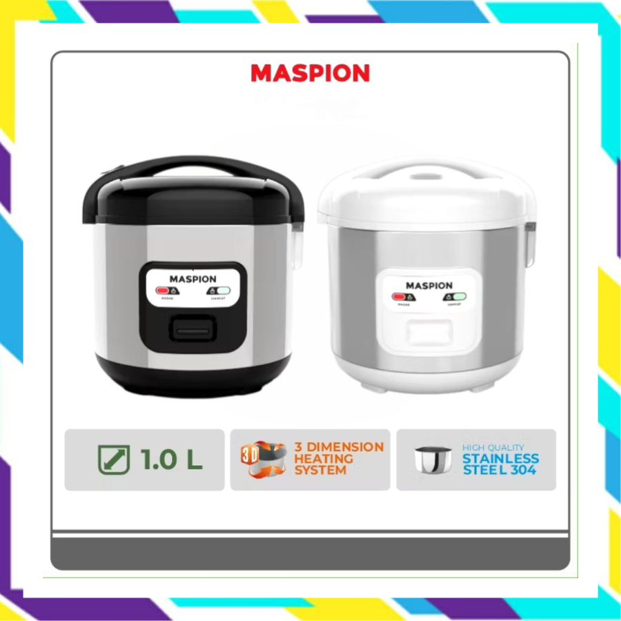 Maspion Magic Com Mini 1 Liter MRJ 1003 TSS - 1003TSS Stainless 1L original