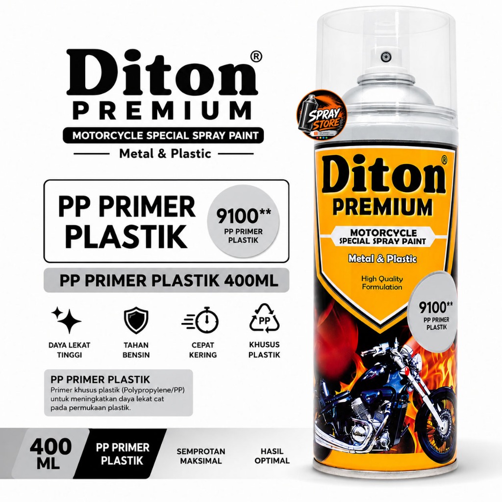 Diton Premium PP Primer Plastik 9100** 400ml - Primer Plastik
