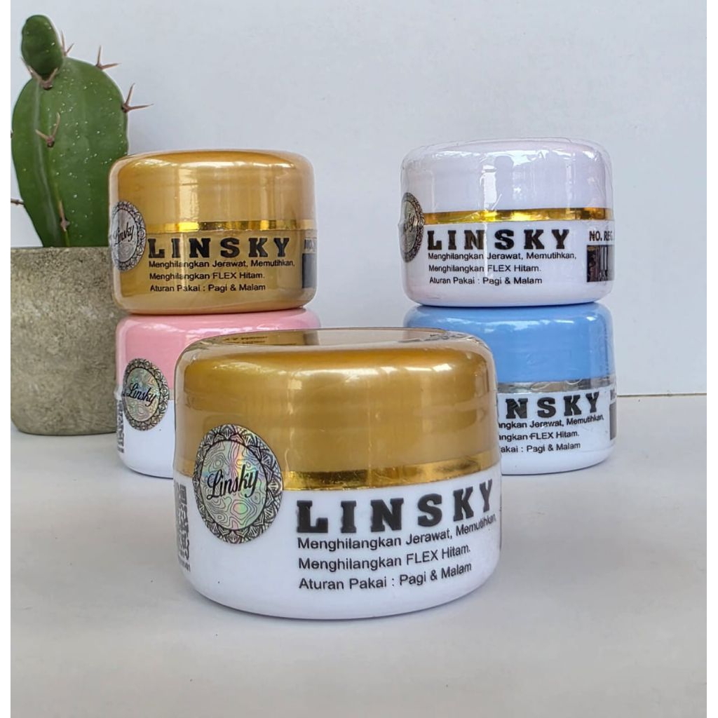 Linsky Gold Putih Glowing Bersegel Original / Cream Linsky Pemutih Wajah