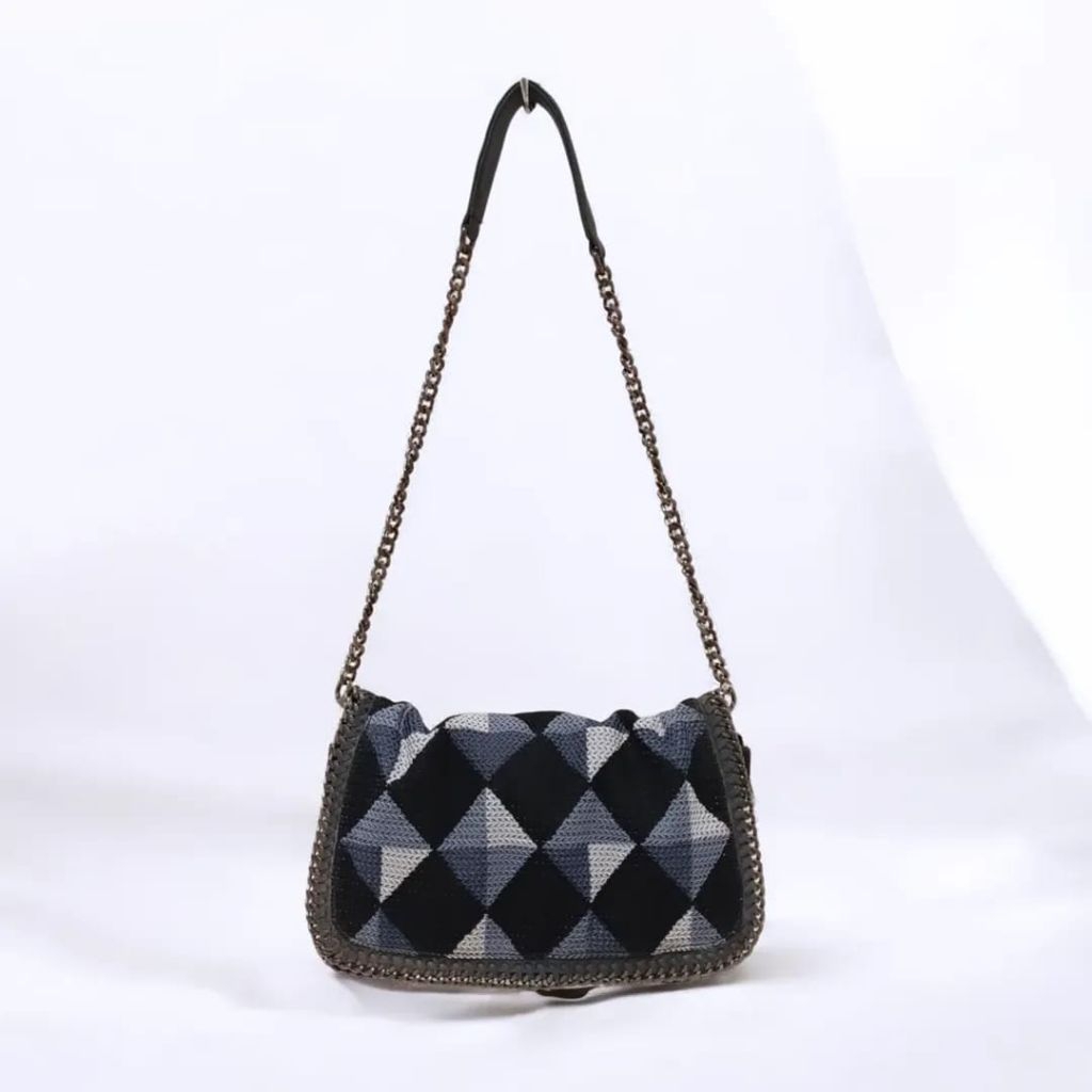 Staccato Falabella Argyle Pattern Multicolor Crossbody Bag Original