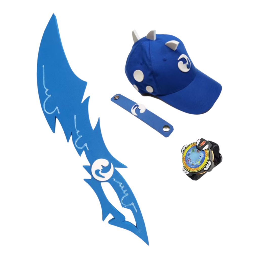TOPI BOBOIBOY AIR JAM TANGAN DAN MAINAN PEDANG KUASA AIR