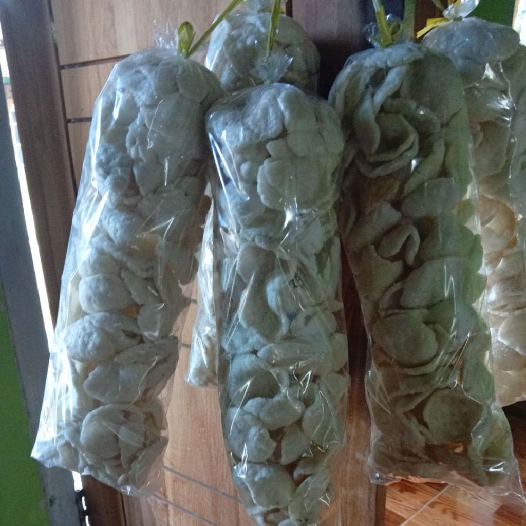 KRUPUK UPIL/KRUPUK GORENG PASIR RASA BAWANG/OPAK UPIL-ASLI KEDIRI