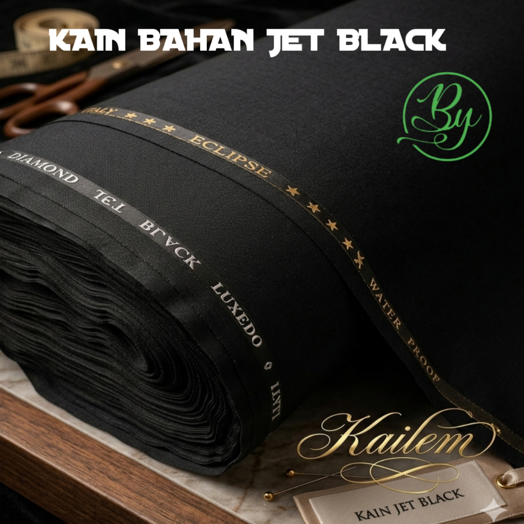 KAIN BAHAN JET BLACK STARLET BAHAN CELANA JAZ ROK DLL