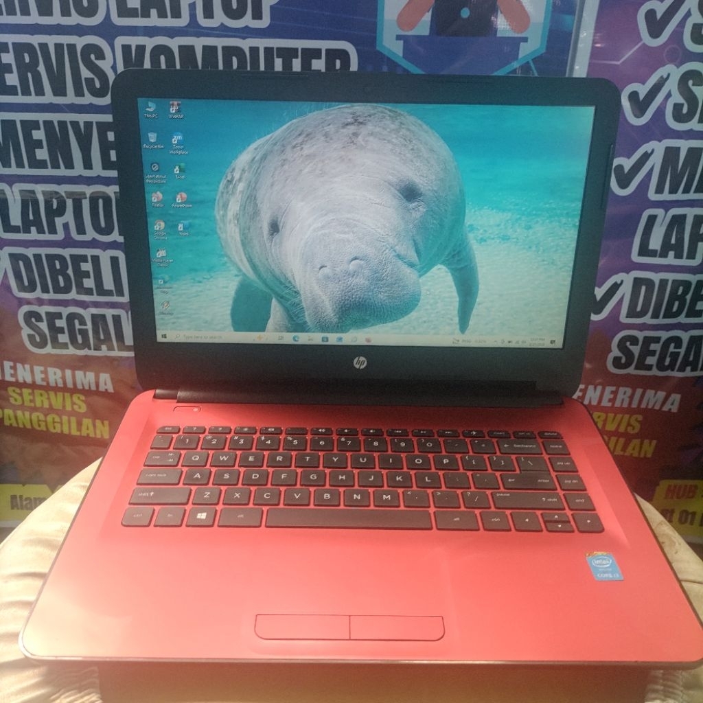 LAPTOP MURAH HP 14 CORE I3-4005U RAM 8GB SSD 128GB HDD 500GB VGA AMD R5 M330