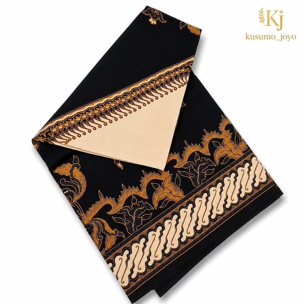 Udeng Jawa Batik Semi Tulis Black Gold Series 01-10 Katun Premium 100x100 Ikat Kepala Adat Jawa Bali