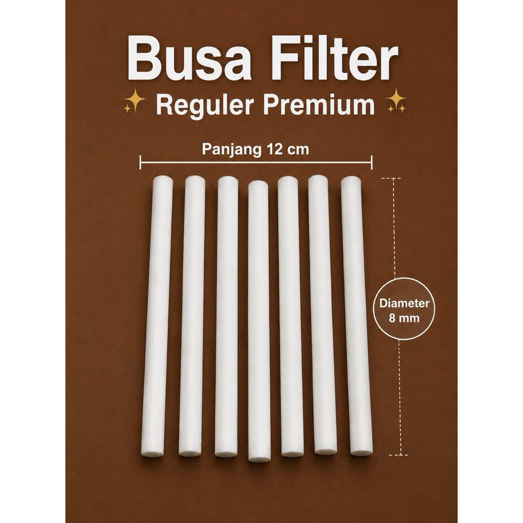 Busa Filter Pompa Pcp Udara Panjang 12cm diameter 8mm Reguler Premium