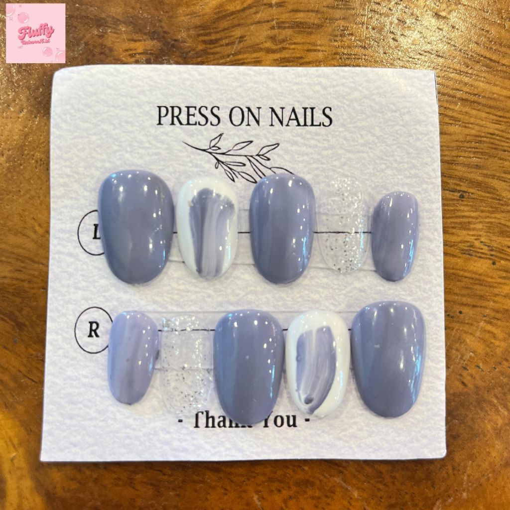 Fake nails varian Short Almond #1/ kuku palsu + lem / kuku palsu nail art + lem /  fake nail manicur