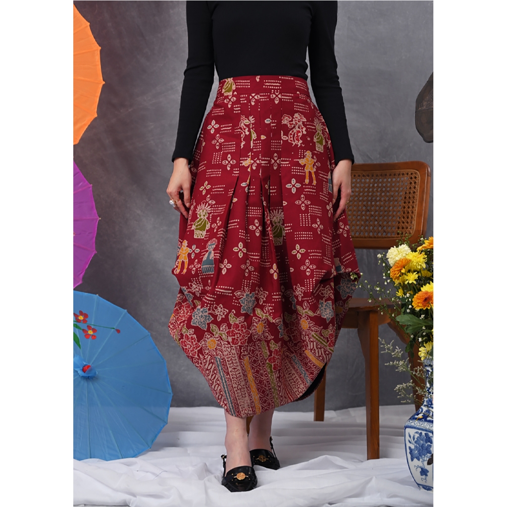 NONA RARA - Rozegain Wonogiren Betawi P0694, Rok batik wanita modern