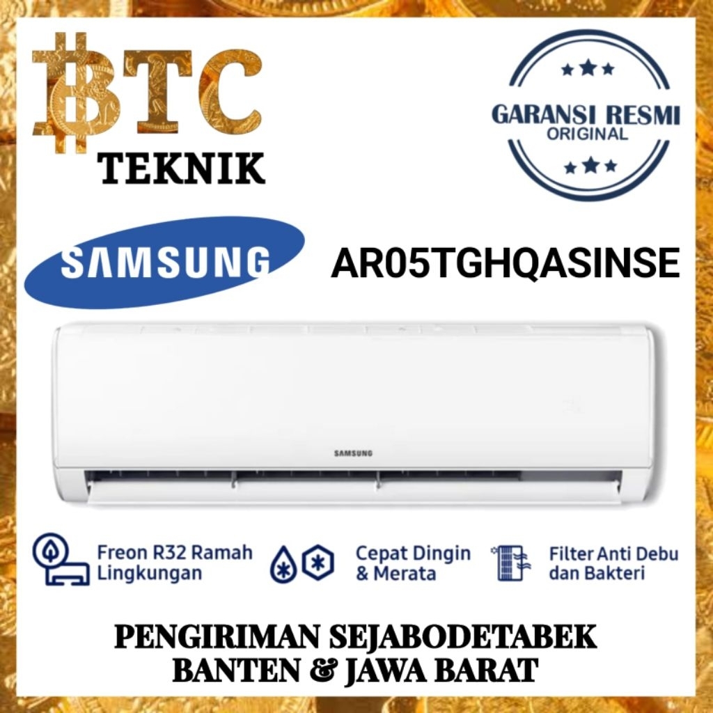 AC SAMSUNG AR-05 TGHQASINSE AC SPLIT 1/2PK HARGA UNIT ONLY