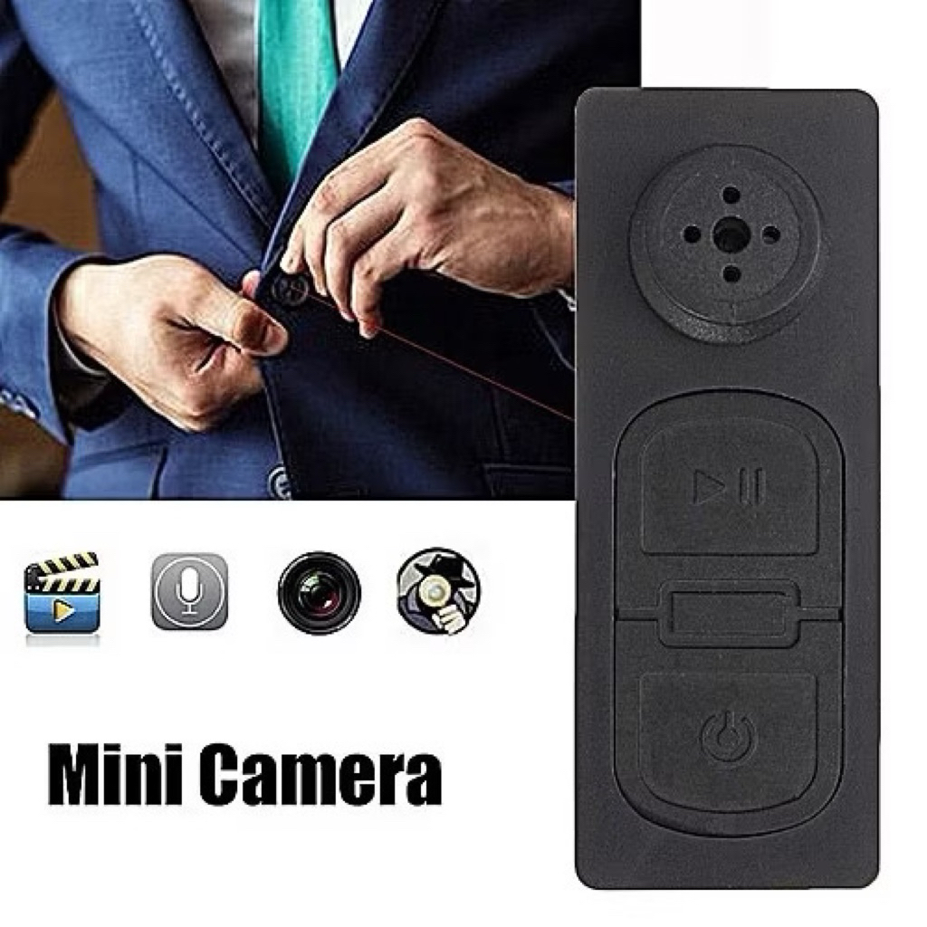 Spy Cam Kamera Kancing Baju Button Video Spycam HD Mini Kecil Camera Tersembunyi Video Pengintai