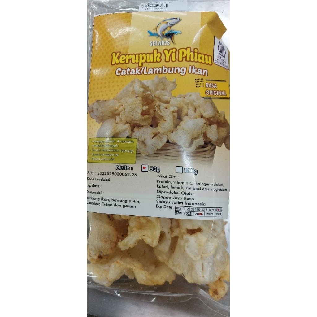 kerupuk yi phiau (kerupuk lambung ikan)