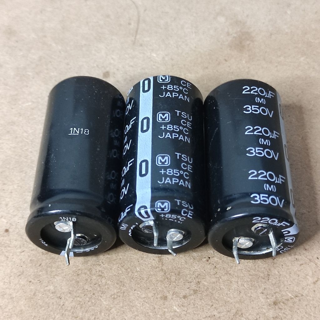 ELCO 220UF 350V CE 85°C KAPASITOR ELKO ORIGINAL JAPAN