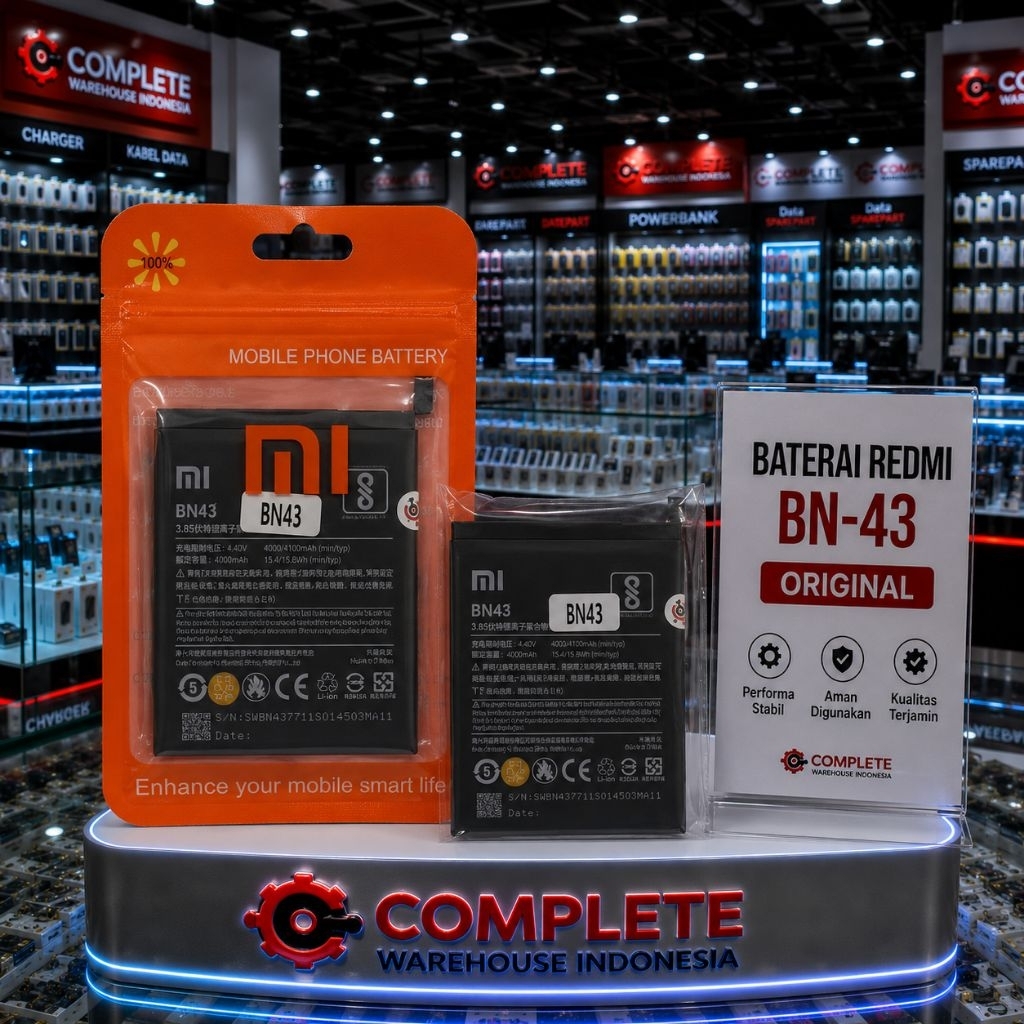 BATERAI XIOMI | BN-43 | BN43 | BN 43 | REDMI NOTE 4X ORIGINAL