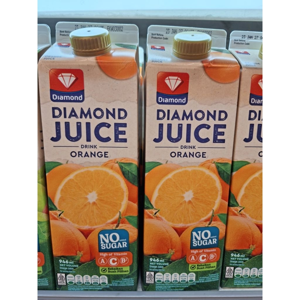 Diamond Juice Orange | jus rasa buah Jeruk / pcs 946ml