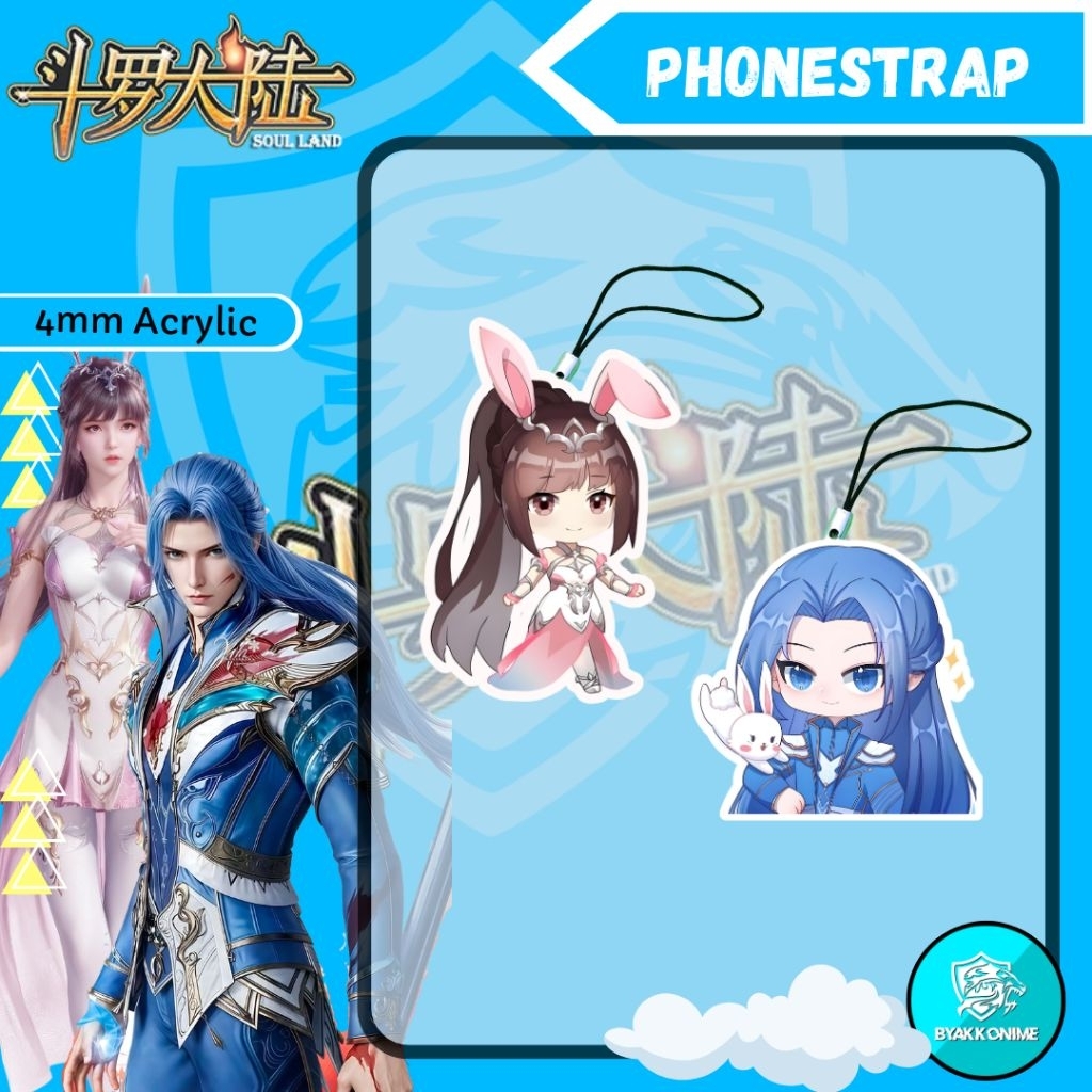 PHONE STRAP HP ANIME - Donghua Soul Land PhoneStrap Acrylic | Tang San, Xiao Wu