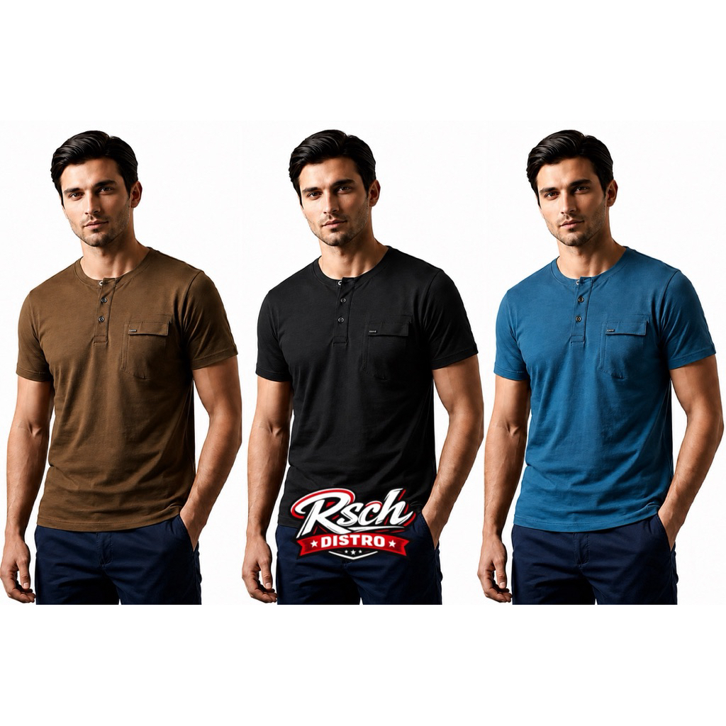 Kaos Oblong Fashion Pria CRS 91/ HUGO CLASS Original Combet Kancing Polos GATSBY M-XXL (Kancing Kant
