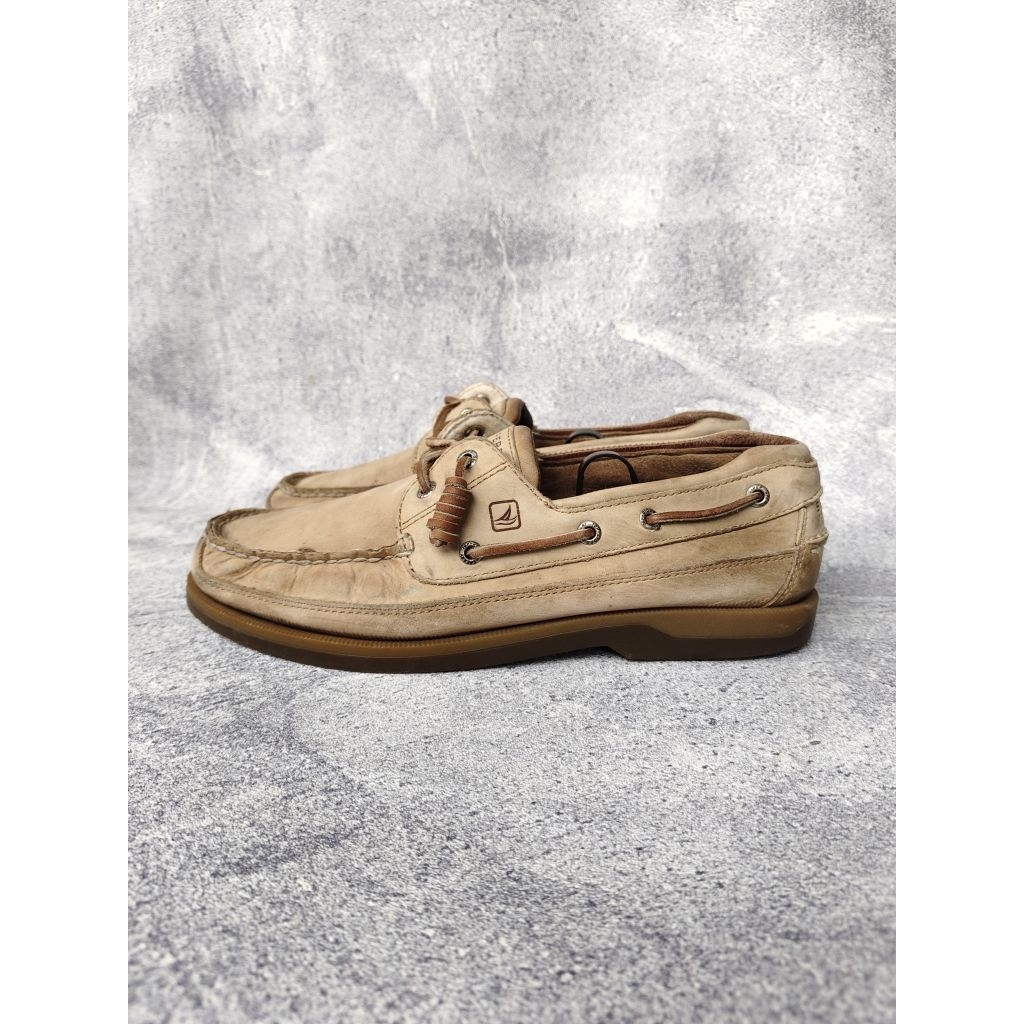 SEPATU LOAFER SPERRY TOP SIDER MAKO 2-EYE TAN SECOND ORIGINAL LIKE NEW