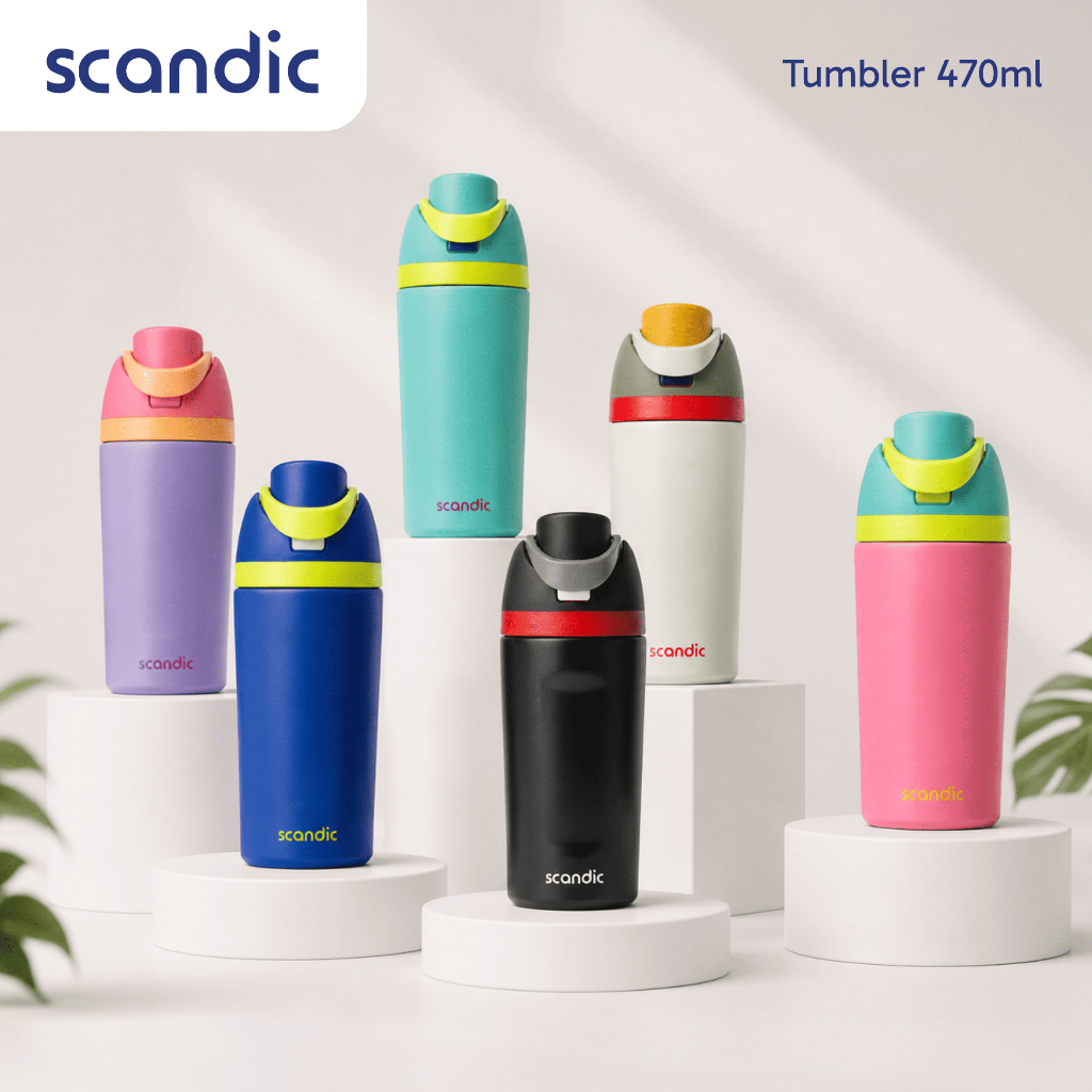 SCANDIC - Lollipop Tumbler Stainless 470 ml - Botol Minum Tahan Panas & Dingin, Tumbler Vacuum Porta