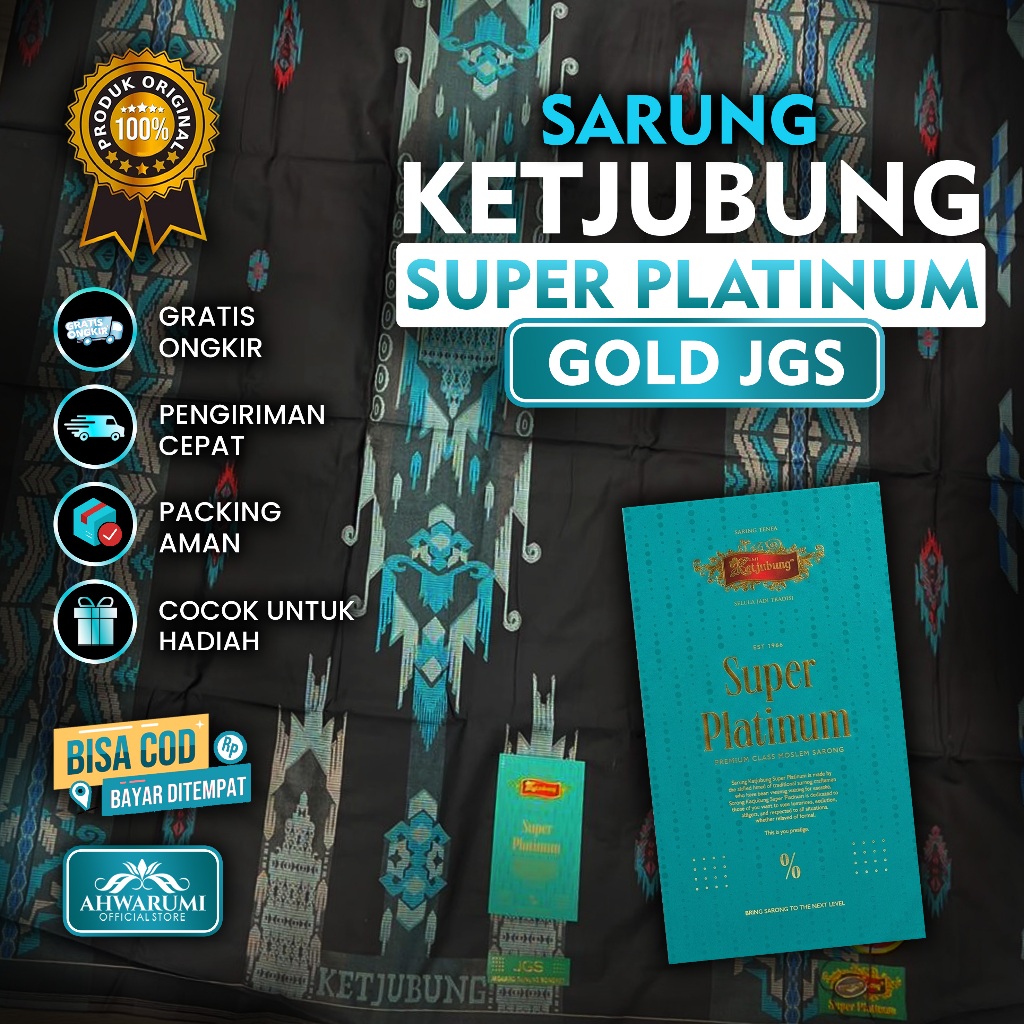 Sarung Ketjubung Super Platinum Gold JGS