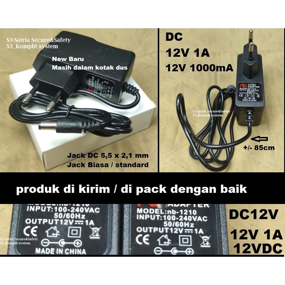 12v1A 12v 1A dc 12VDC DC12V (minimal 20pcs bisa lebih dari 20 pcs 22pcs 25pcs 30pcs 50pcs 100pcs dst